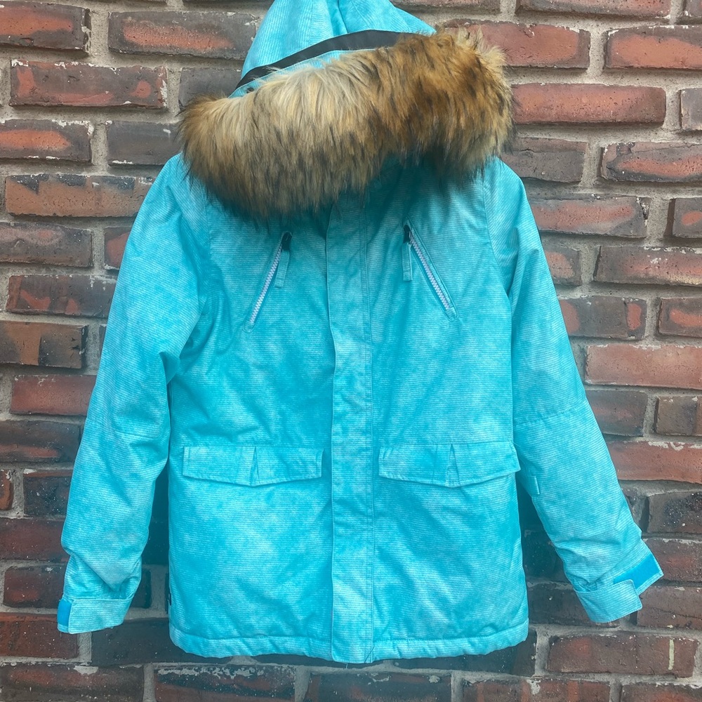 686 Girls Large Ski / Boarding Teal Jacket